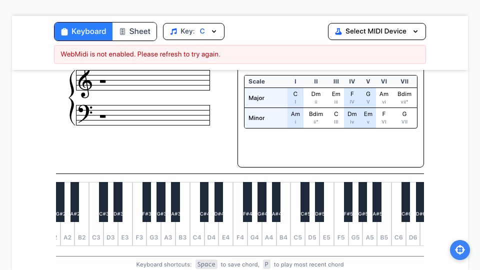 Screenshot of pianoboi.site: Show HN Pianoboi – displays sheet music as you play your piano