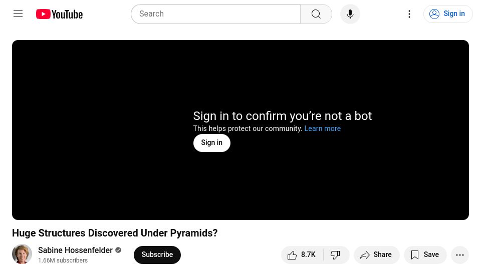Screenshot of youtube.com: Huge Structures Discovered Under Pyramids?