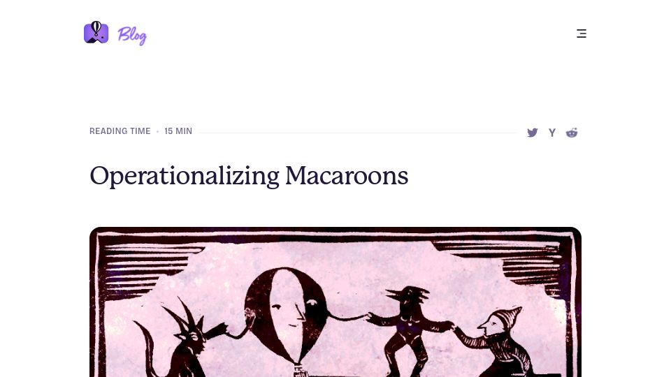 Screenshot of fly.io: Operationalizing Macaroons