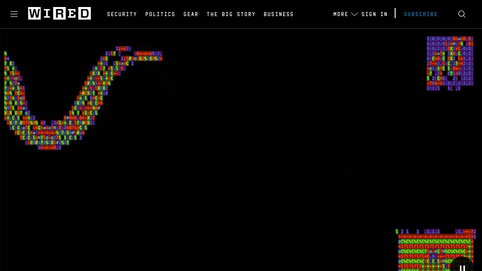 Screenshot of wired.com: C. Elegans: The worm that no computer scientist can crack