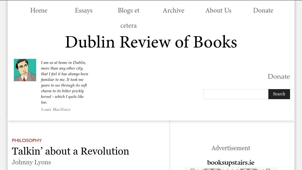 Screenshot of drb.ie: Talkin’ about a Revolution