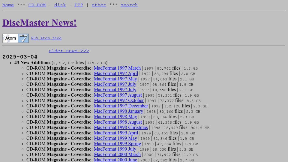 Screenshot of discmaster.textfiles.com: Discmaster 2 Soft Launches