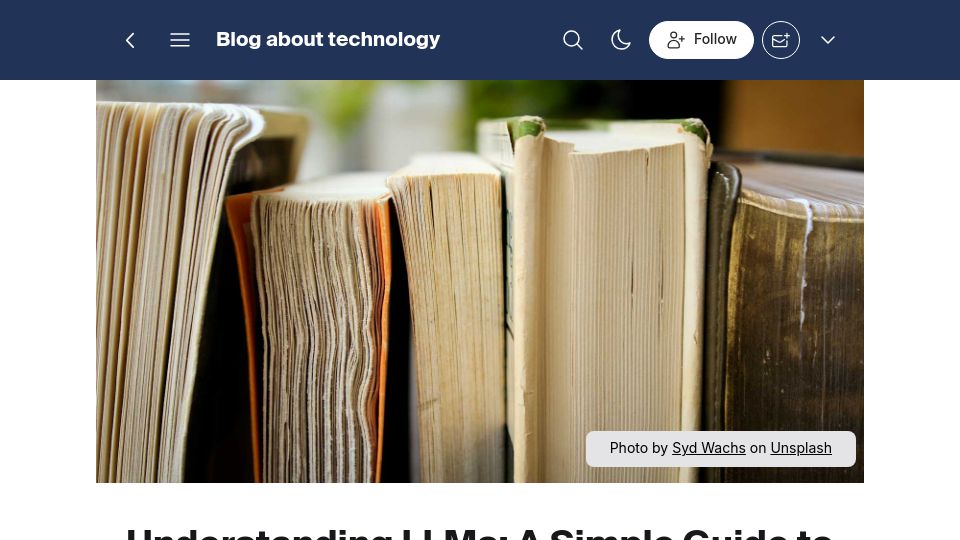 Screenshot of blog.oedemis.io: Simple Explanation of LLMs