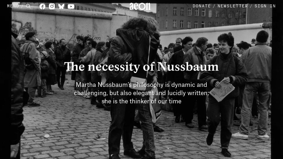 Screenshot of aeon.co: The necessity of Nussbaum