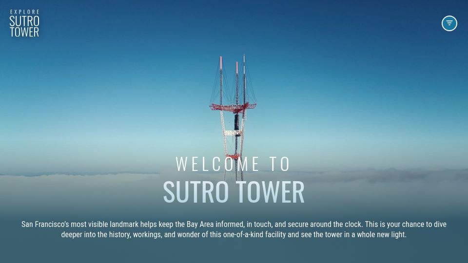 Screenshot of explore.sutrotower.com: Explore Sutro Tower