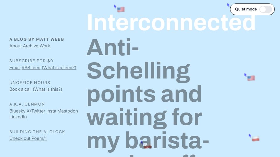 Screenshot of interconnected.org: Anti-Schelling points and waiting for my barista-made coffee