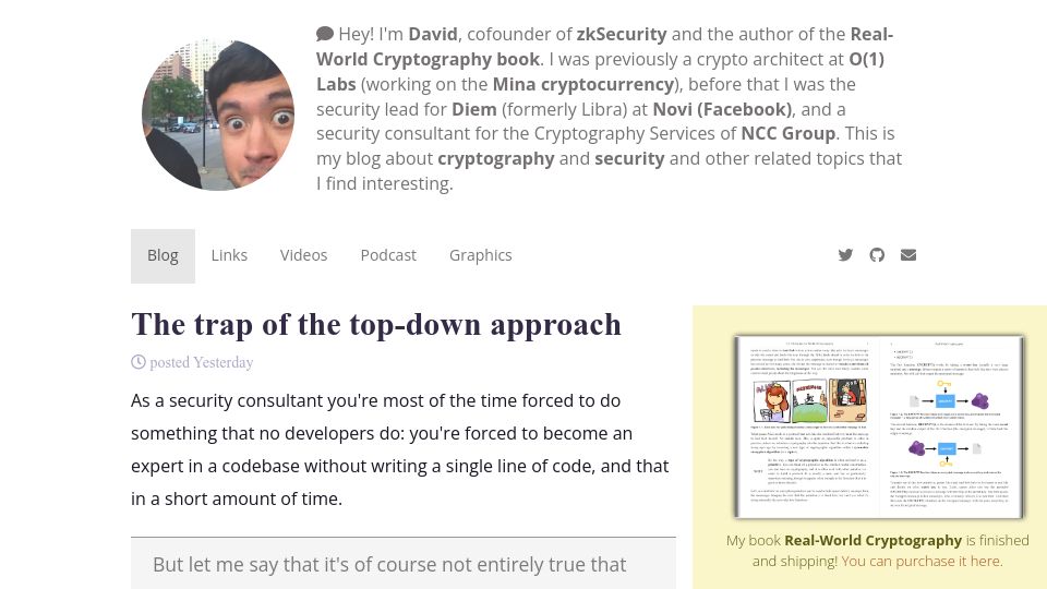 Screenshot of cryptologie.net: The trap of the top-down approach