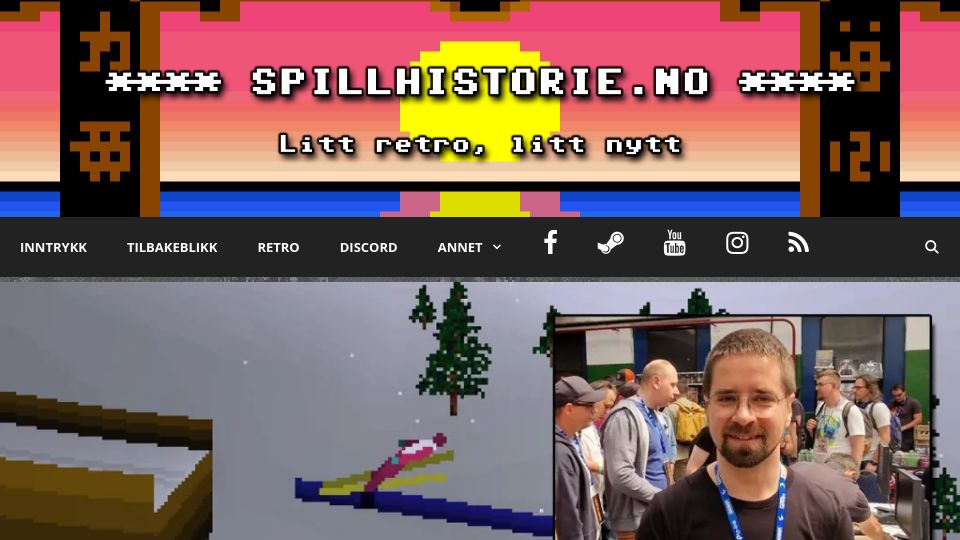 Screenshot of spillhistorie.no: Interview with the Creator of Deluxe Ski Jump