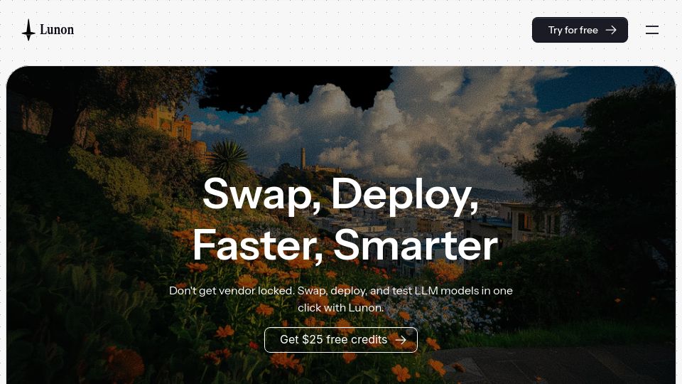 Screenshot of lunon.com: Show HN: Lunon – Instant model switching across LLMs