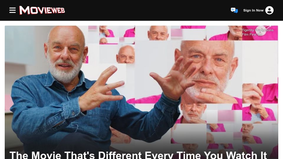 Screenshot of movieweb.com: The movie that's different every time you watch it
