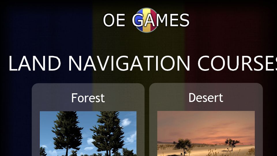 Screenshot of oe.tradoc.army.mil: 3D Army Land Navigation Courses