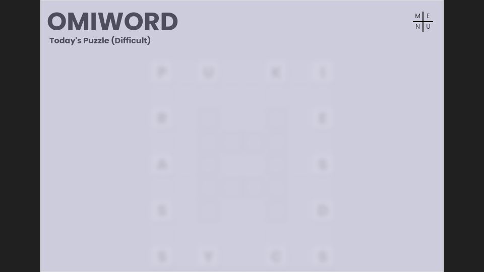 Screenshot of omiword.com: Show HN: Omiword – A daily, sector-based word puzzle