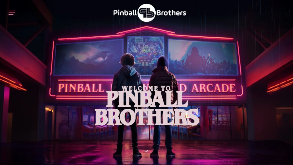 Screenshot of pinballbrothers.com: Pinball Brothers – A Swedish-Italian Pinball Company