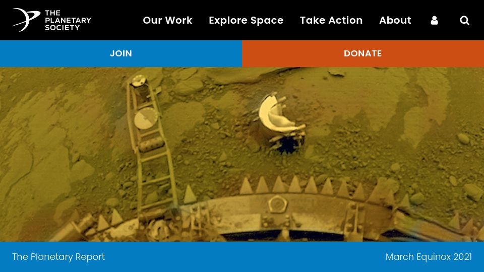 Screenshot of planetary.org: Every picture from Venus' surface, ever (2021)