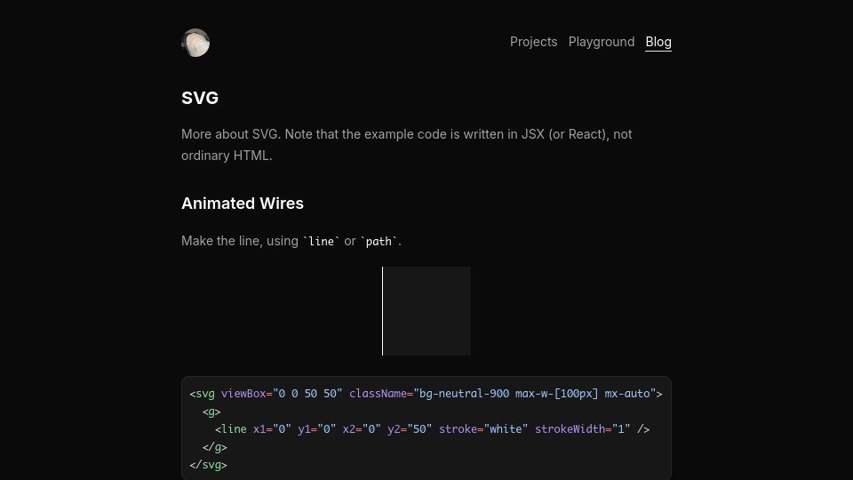 Screenshot of fuma-nama.vercel.app: Nice things with SVG