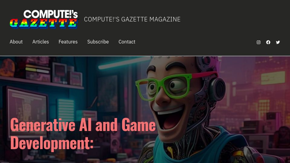 Screenshot of computesgazette.com: Compute's Gazette Magazine Returns After 35 Yrs, Will Focus on Retro Computing