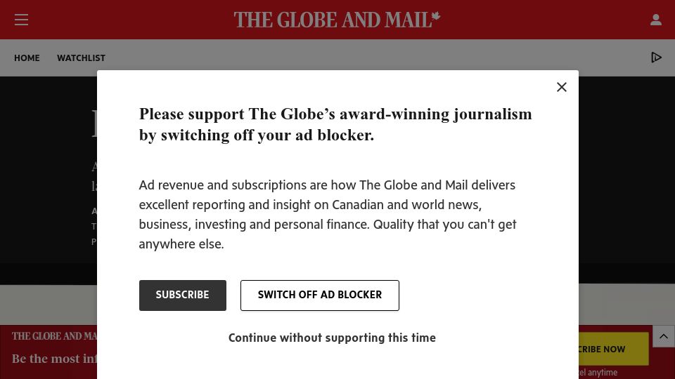Screenshot of theglobeandmail.com: Canadian math prodigy allegedly stole $65M in crypto