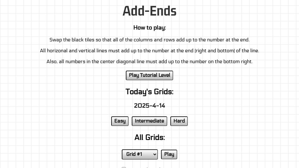 Screenshot of madmonk13.github.io: Show HN: I made a math puzzle game. Hope you like it