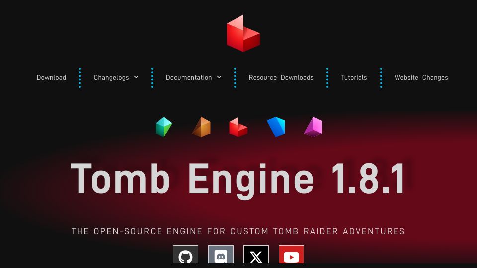 Screenshot of tombengine.com: Tomb Engine
