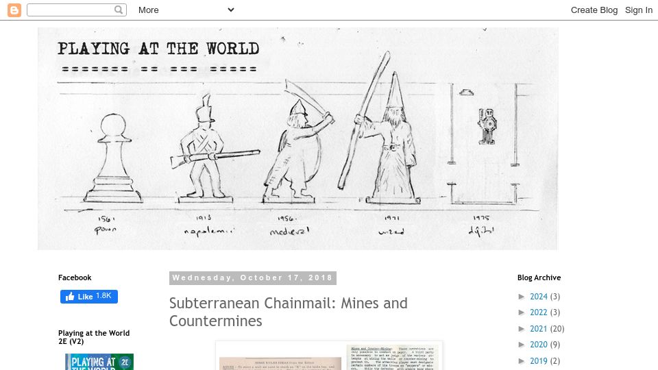 Screenshot of playingattheworld.blogspot.com: TTRPG Roots in the Game Battleship