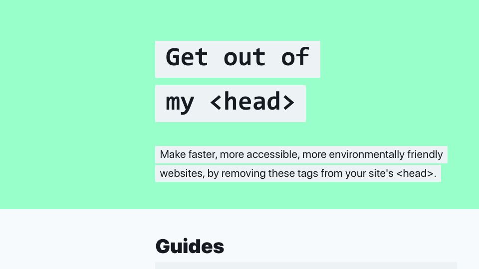 Screenshot of getoutofmyhead.dev: Get Out of My Head