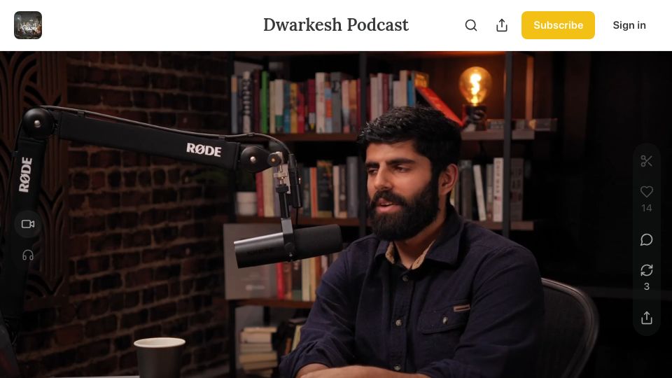 Screenshot of dwarkesh.com: AGI Is Still 30 Years Away – Ege Erdil and Tamay Besiroglu