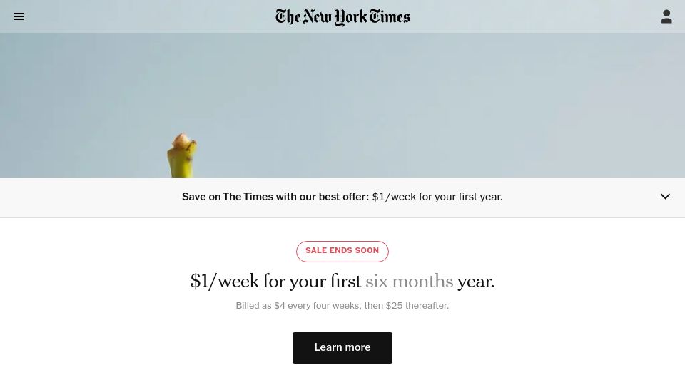 Screenshot of nytimes.com: How refrigeration changed our food