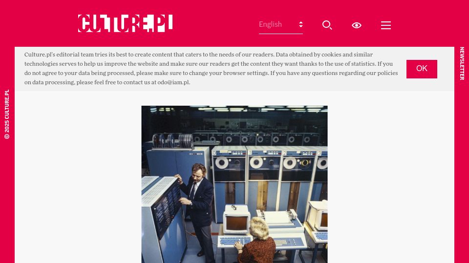 Screenshot of culture.pl: Cyberpunk 1958: The Early Days of the Polish IT Industry