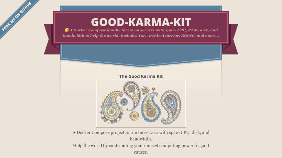 Screenshot of archivebox.github.io: The Good Karma Kit