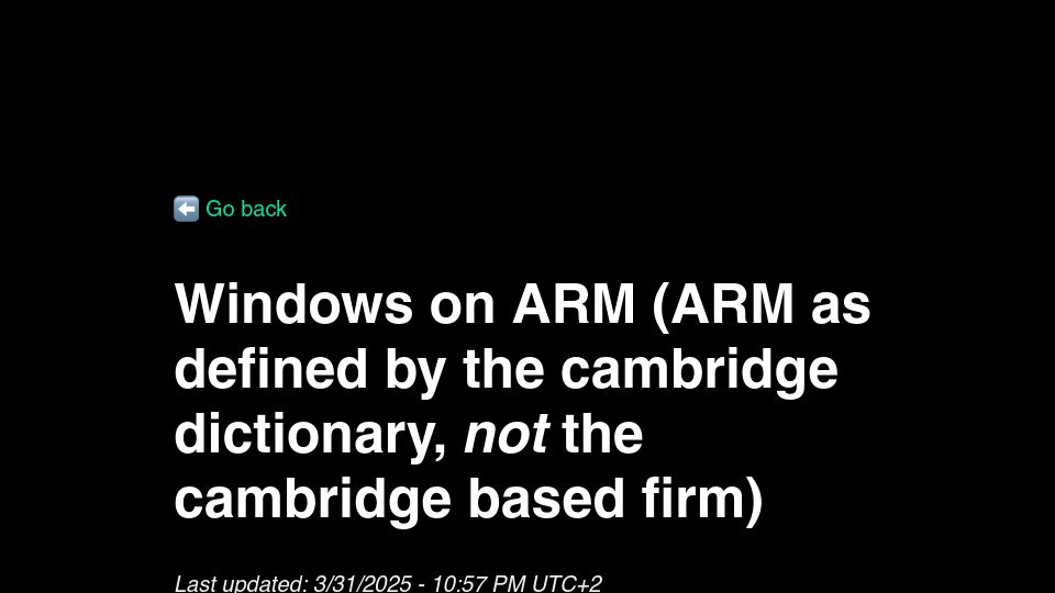 Screenshot of gus33000.me: Windows on ARM on a Smart Watch