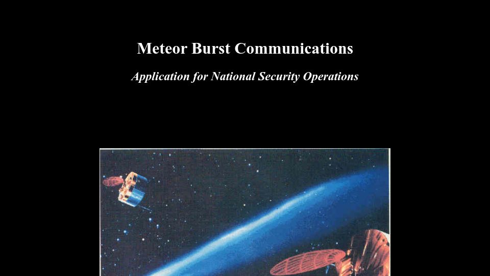 Screenshot of ronaldelliott.com: Meteor Burst Communications