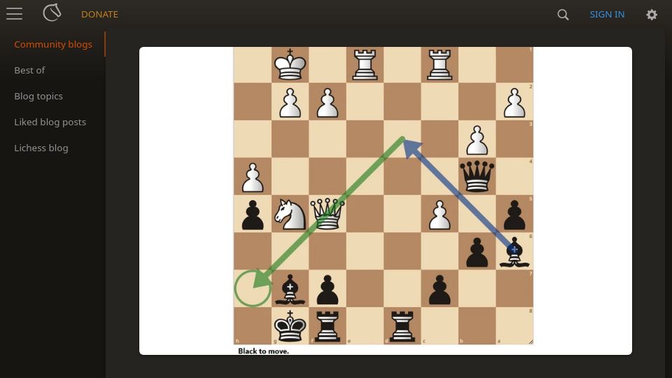 Screenshot of lichess.org: X-Ray Defence