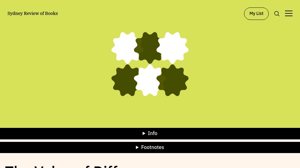 Screenshot of sydneyreviewofbooks.com: The Value of Differences: Jennifer Lindsay on Noticing Translation