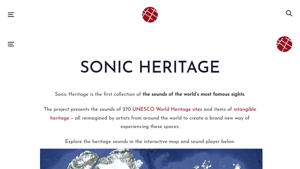 Screenshot of citiesandmemory.com: Sonic Heritage - the sounds of the world's most famous sights