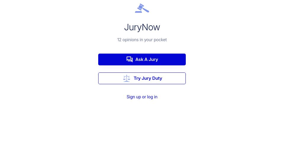 Screenshot of jurynow.app: Show HN: JuryNow – Get an anonymous instant verdict from 12 real people