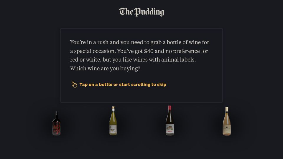 Screenshot of pudding.cool: The Pour-igin of Species