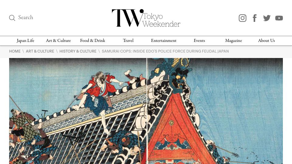 Screenshot of tokyoweekender.com: Samurai Cops: Inside Edo's Police Force During Feudal Japan