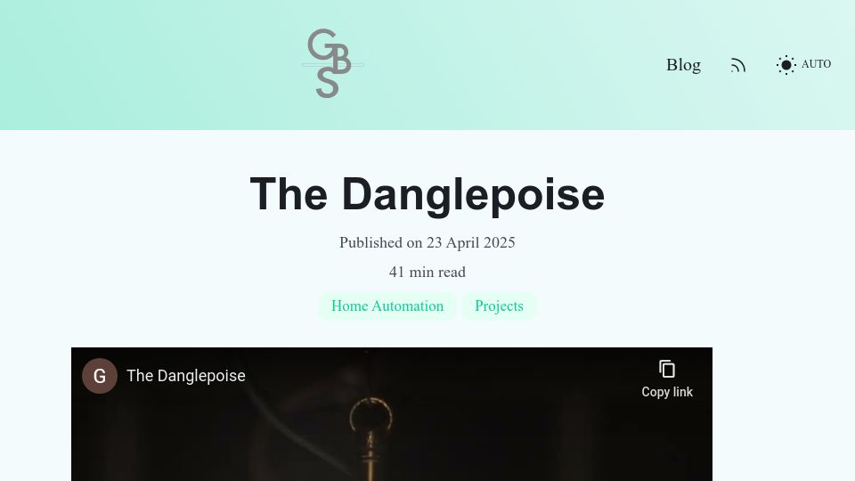Screenshot of sallery.co.uk: The Danglepoise