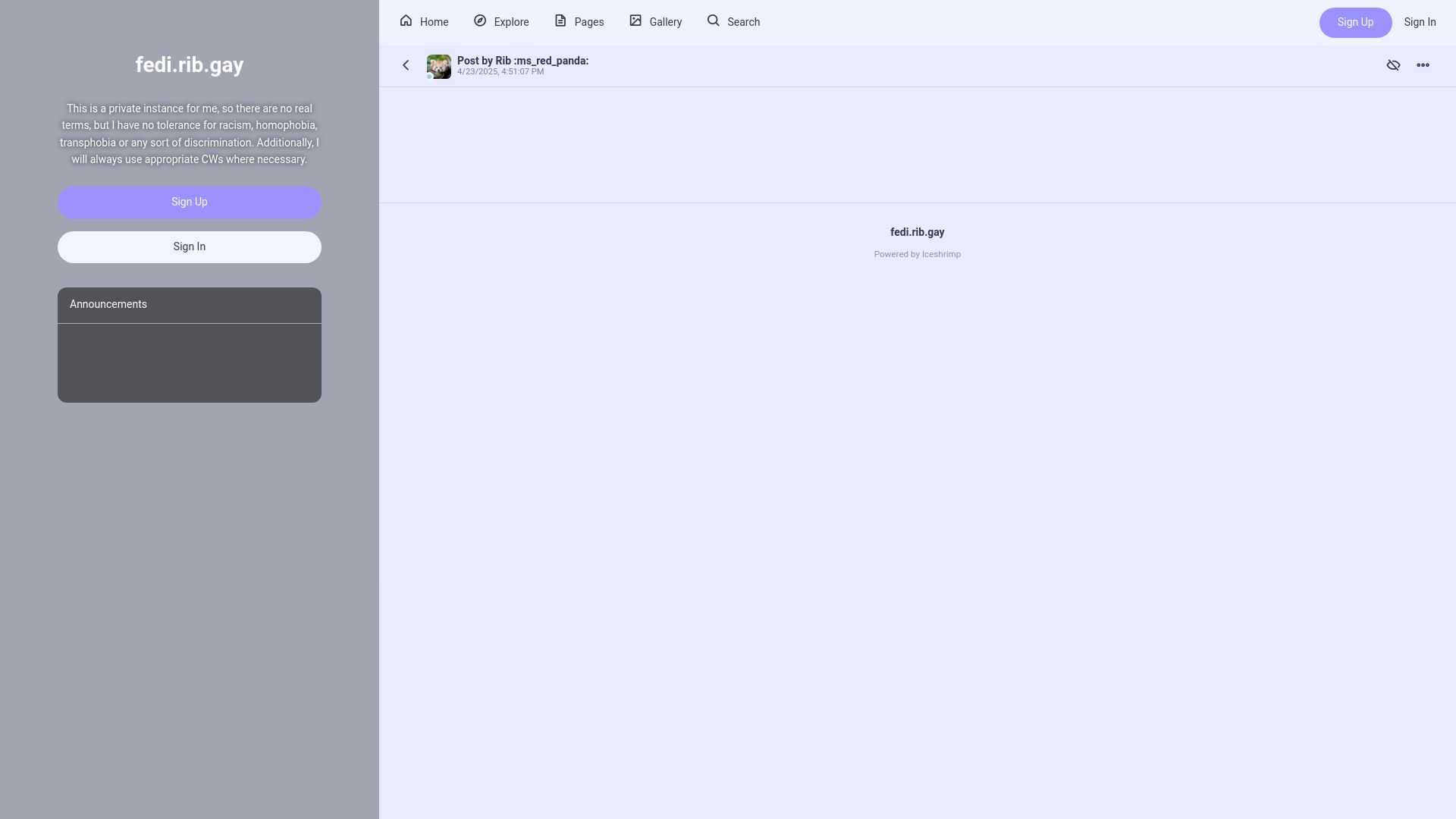 Screenshot of fedi.rib.gay: You wouldn't steal a font
