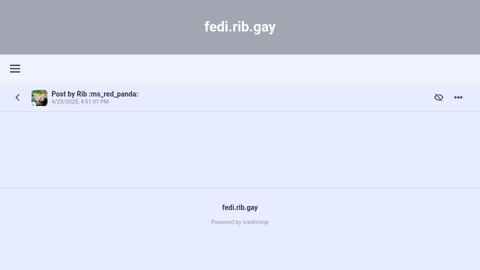 Screenshot of fedi.rib.gay: You wouldn't steal a font