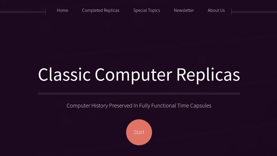 Screenshot of obsolescence.dev: Classic Computer Replicas
