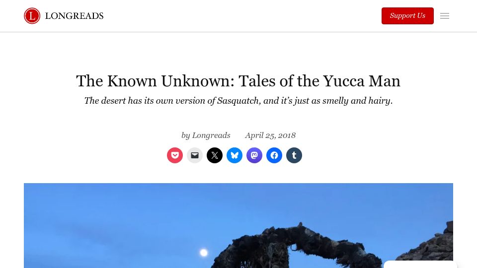 Screenshot of longreads.com: Tales of the Yucca Man (2018)