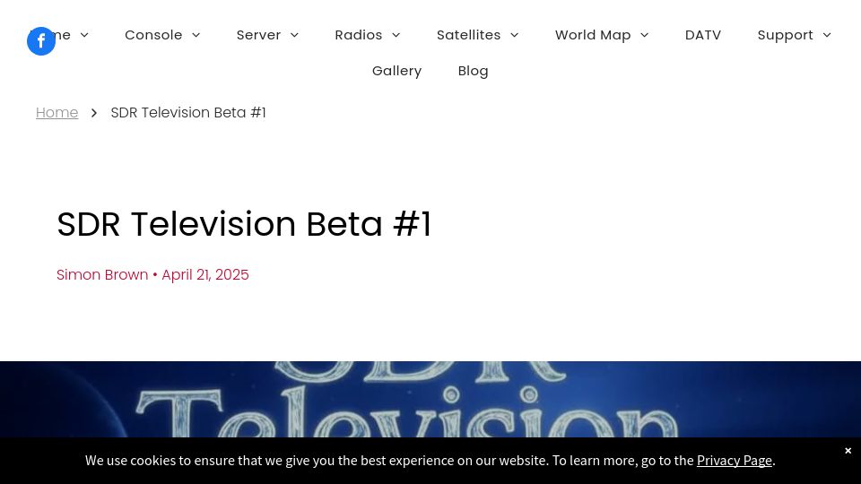 Screenshot of sdr-radio.com: SDR Television