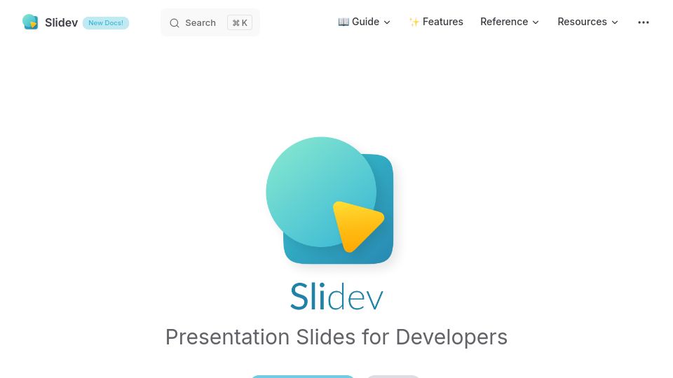 Screenshot of sli.dev: Presentation Slides with Markdown