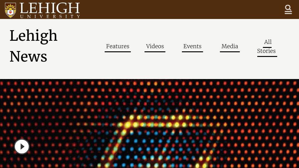 Screenshot of news.lehigh.edu: New material gives copper superalloy-like strength