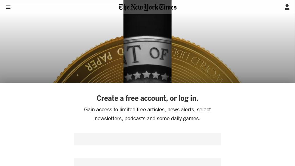 Screenshot of nytimes.com: Secret Deals, Foreign Investments: The Rise of Trump’s Crypto Firm