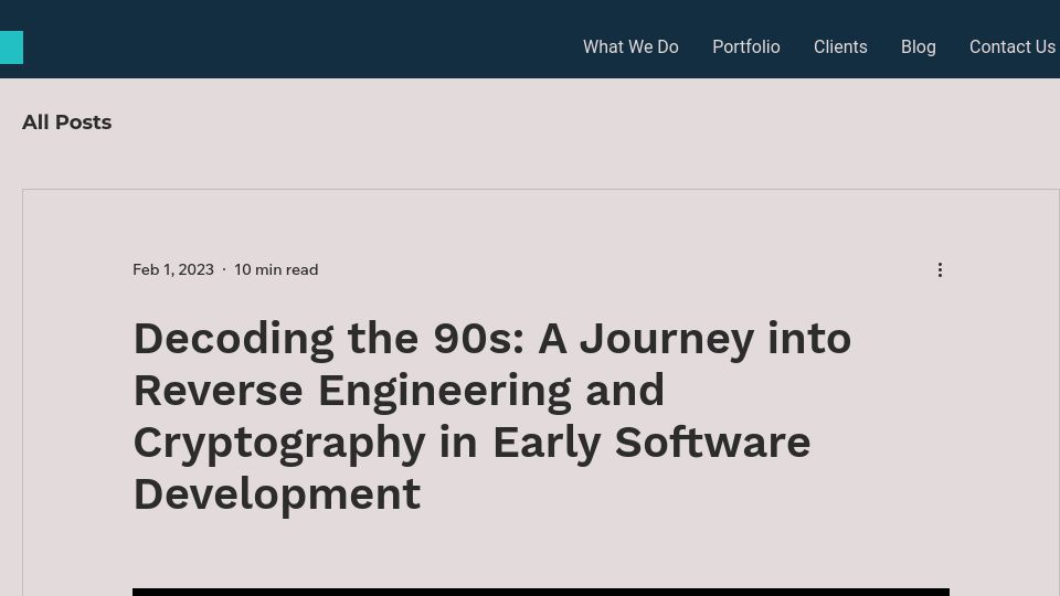 Screenshot of botanica.software: Decoding the 90s: Cryptography in Early Software Development (2023)