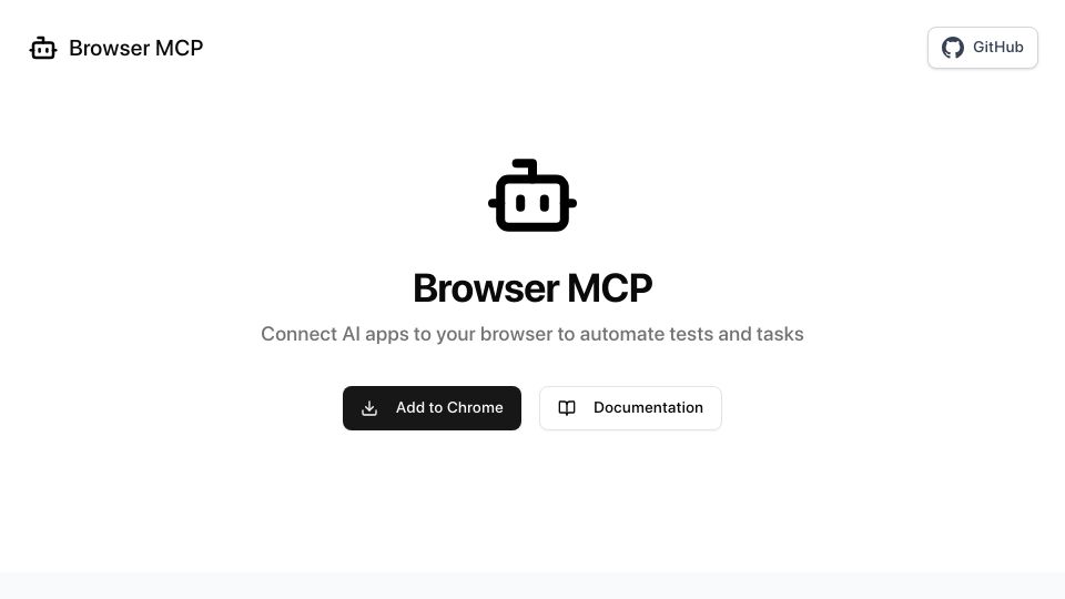 Screenshot of browsermcp.io: Show HN: Browser MCP – Automate your browser using Cursor, Claude, VS Code