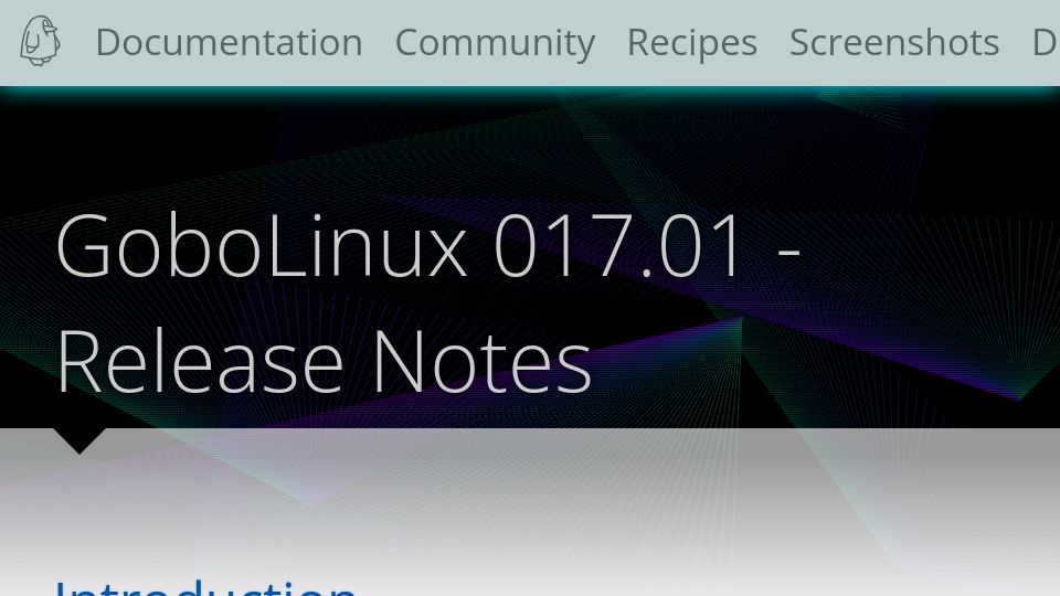 Screenshot of gobolinux.org: GoboLinux 017.01: the most experimental Linux's first new release in about 5Y
