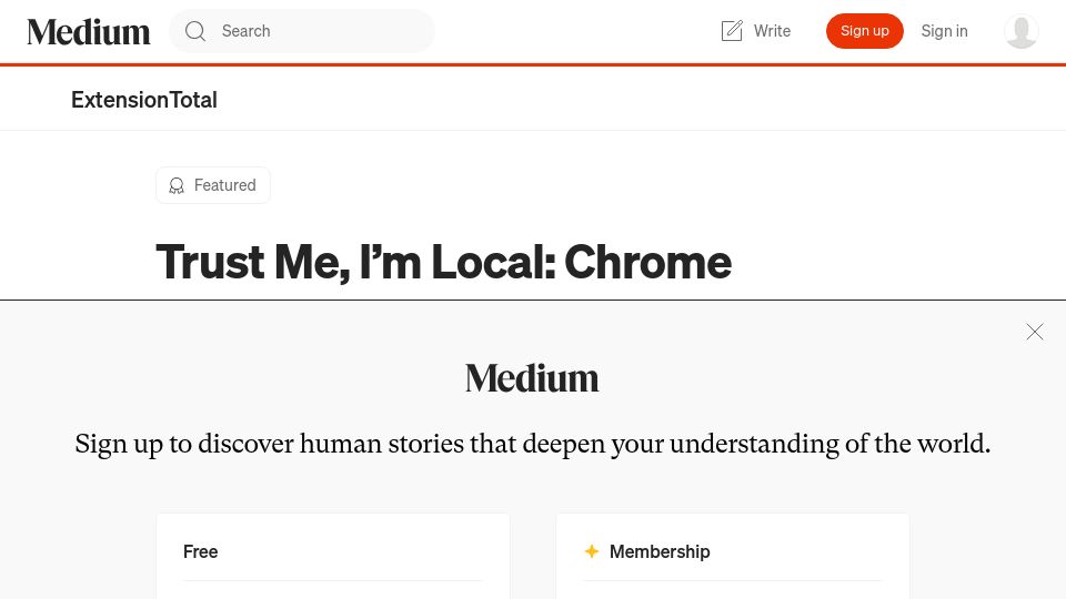 Screenshot of blog.extensiontotal.com: Trust Me, I'm Local: Chrome Extensions, MCP, and the Sandbox Escape